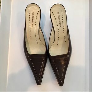 Brown BCBG High Heel Mules